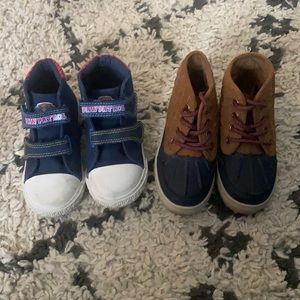 Two pairs boys shoes size 9